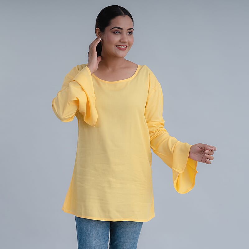 Bell Sleeves Solid Top