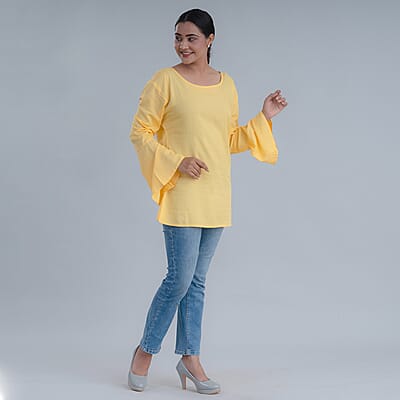 Bell Sleeves Solid Top