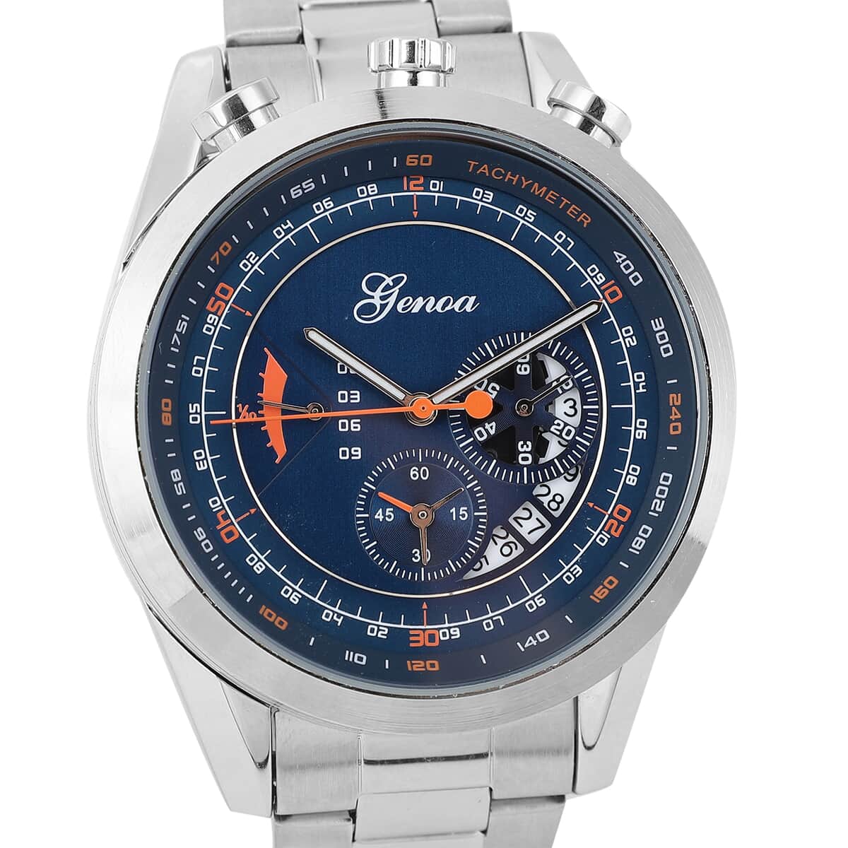 Genoa Multi-function Quartz Movement Watch in Stainless Steel (46mm) image number 3