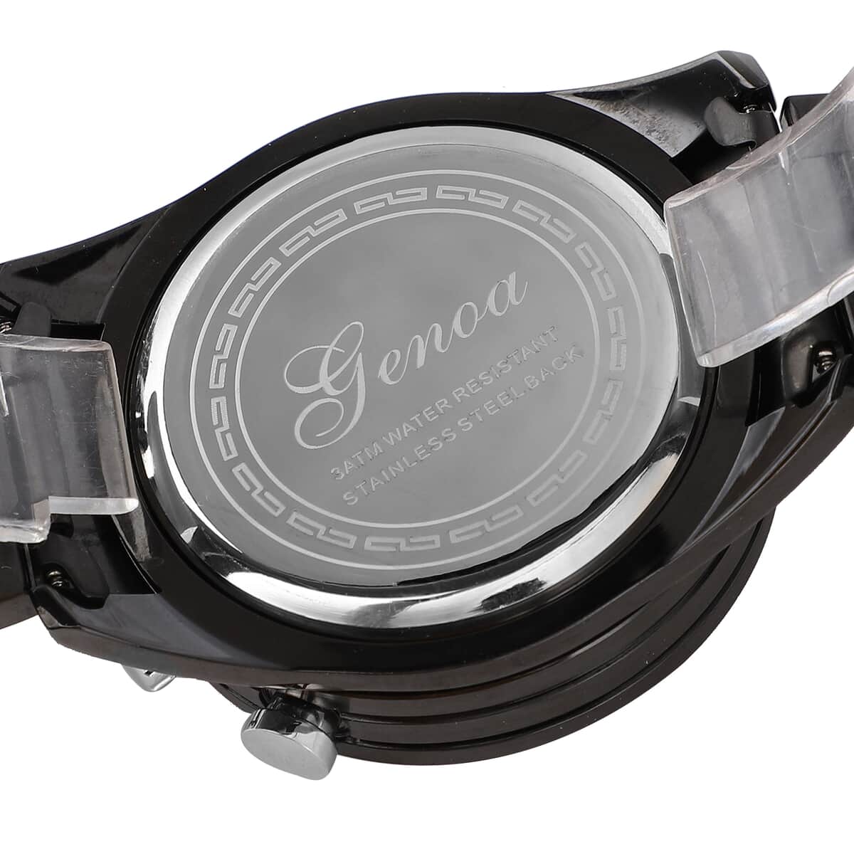 Genoa function Quartz Movement Watch in ION Plated Black Stainless Steel (46mm) image number 6