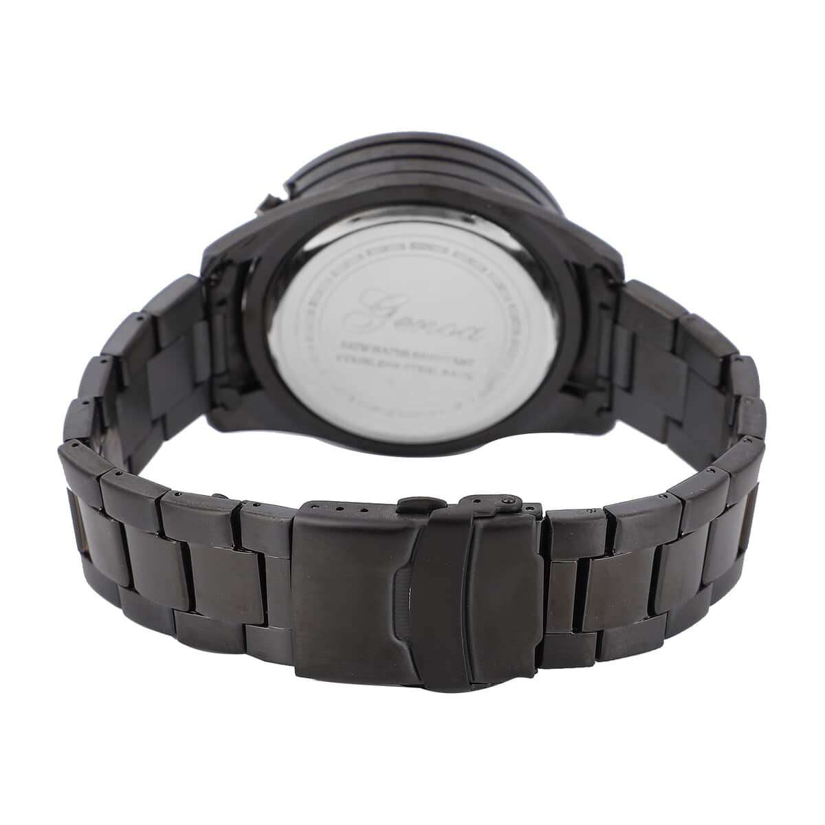 Genoa Multi-function Quartz Movement Watch in ION Plated Black Stainless Steel (46mm) image number 6