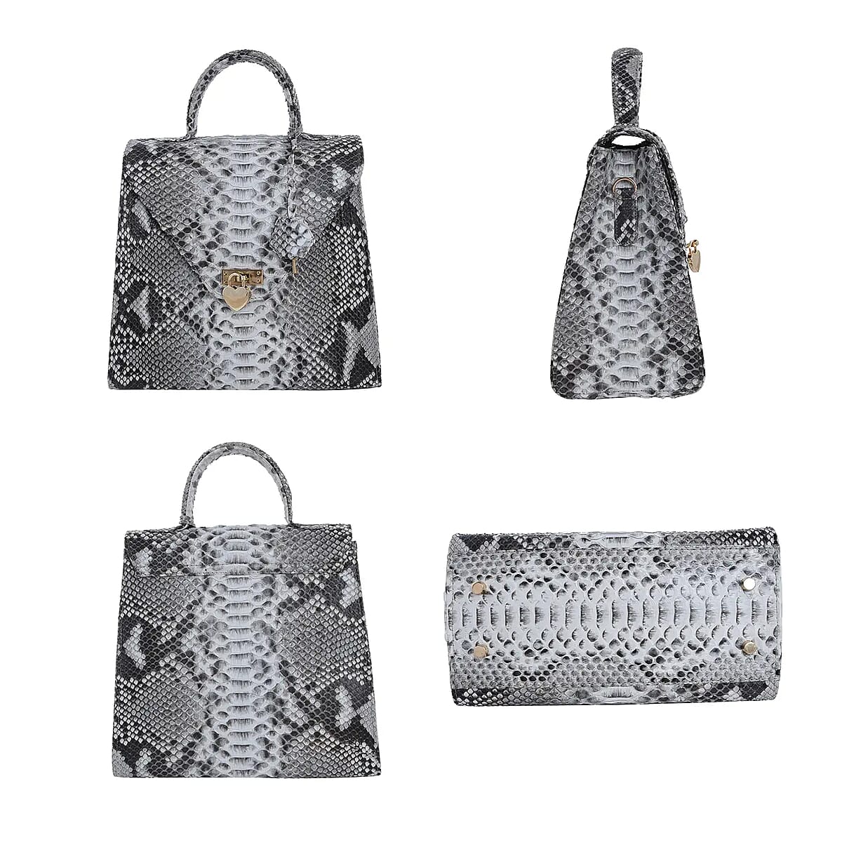 The Pelle Collection Nature Color 100% Genuine Python Leather Tote Bag for Women , Women's Designer Tote Bags , Leather Handbags , Leather Purse image number 5