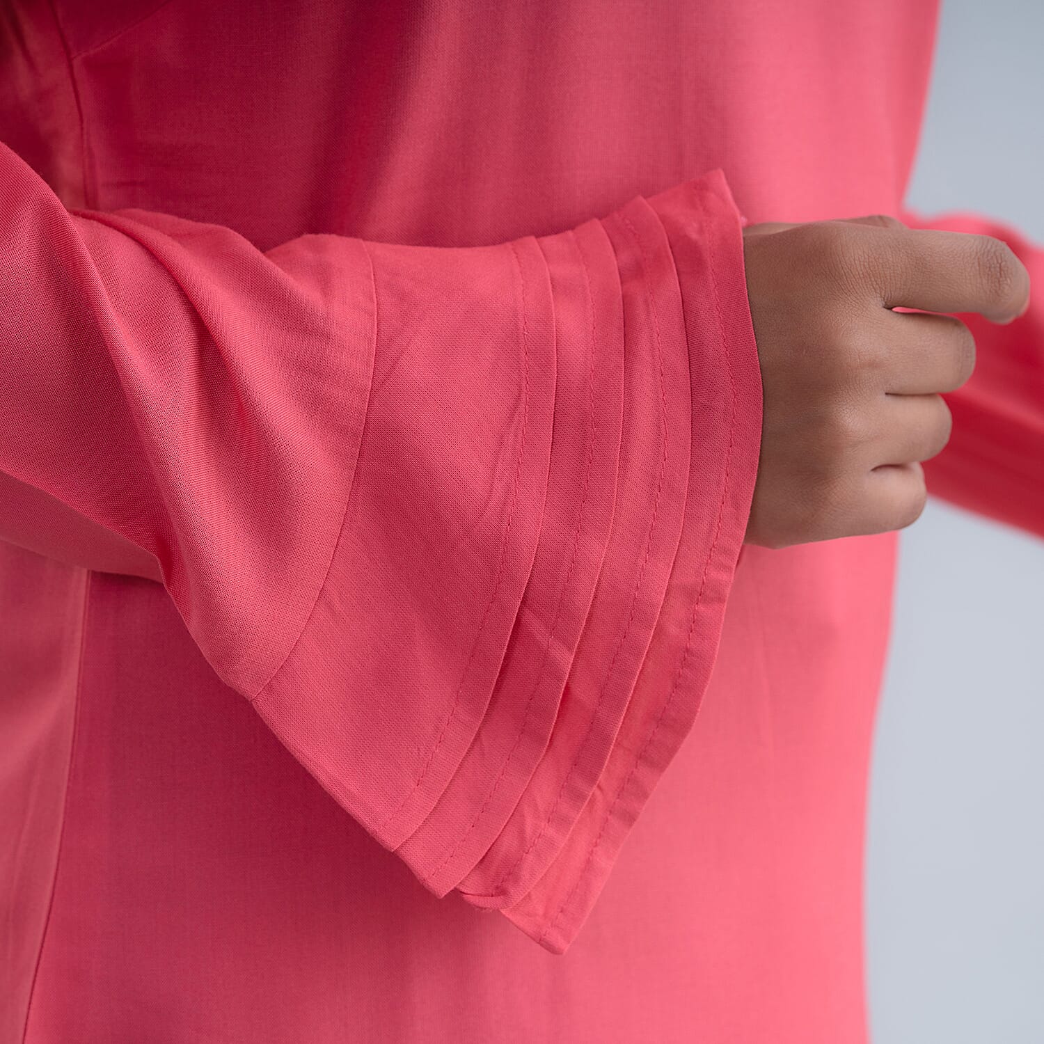 Tamsy Light Pink V-neck Collar Top - S