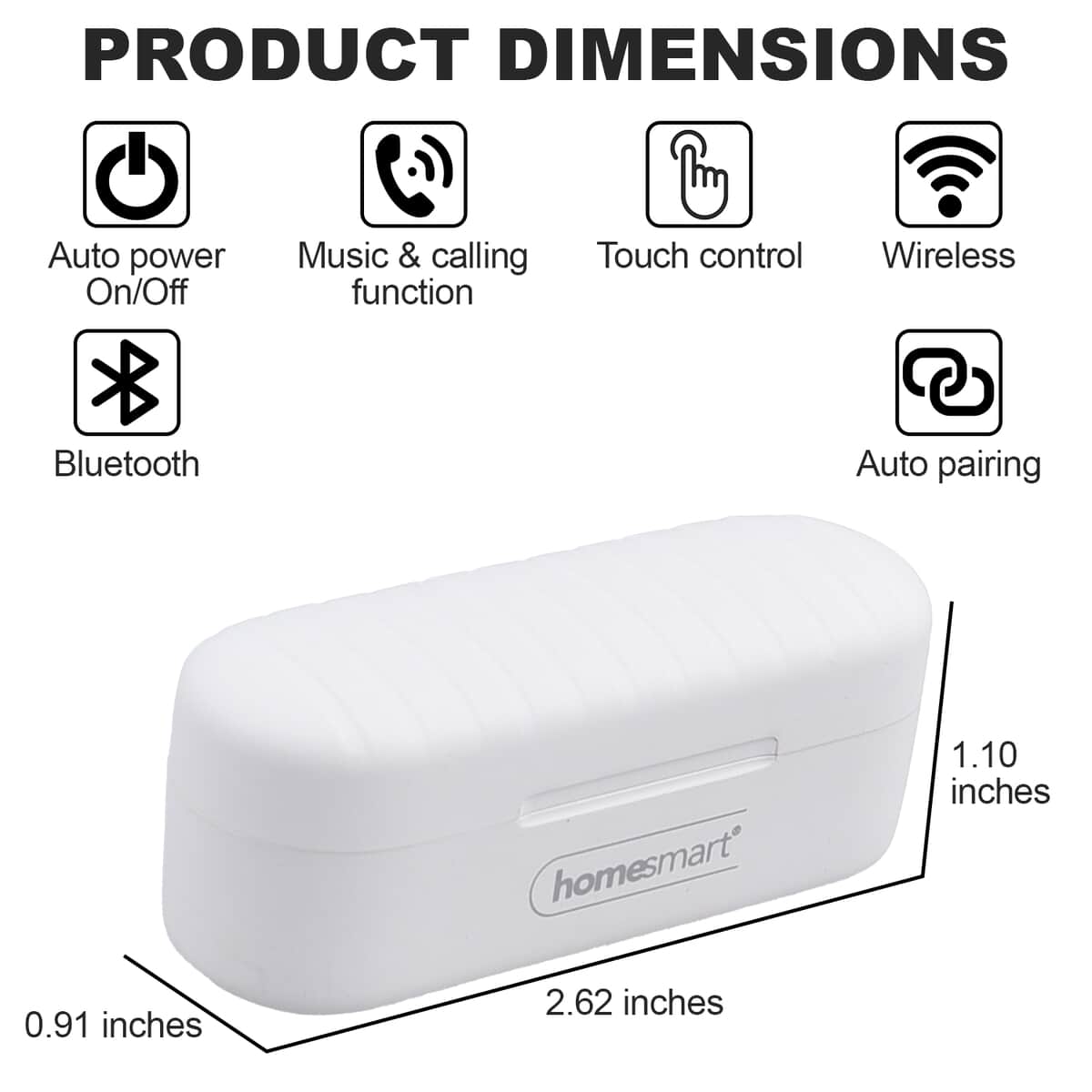 Homesmart White Bluetooth Stereo Wireless Earphone with Charger Box image number 3