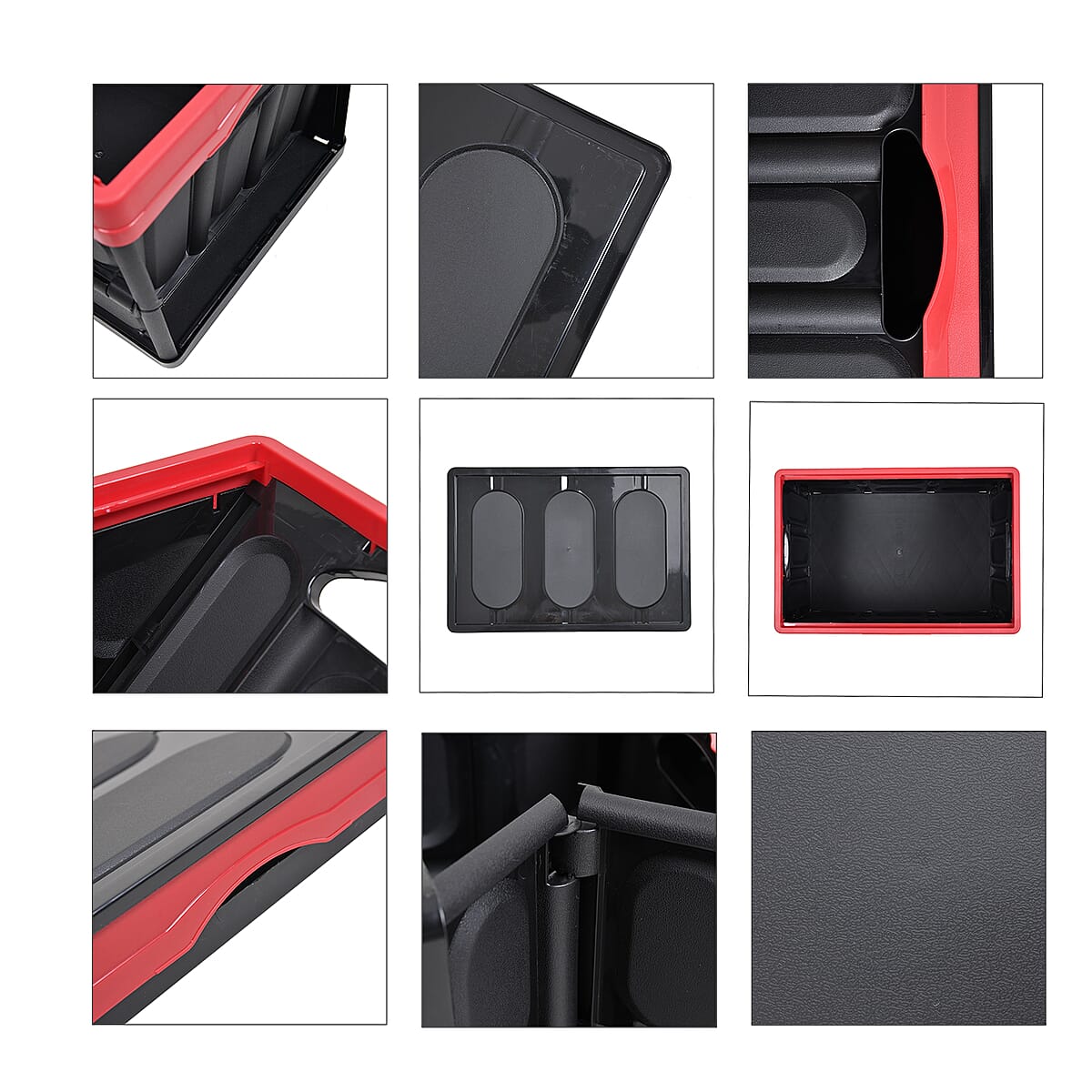 HOMESMART Set of 2 Black Folding Storage Boxes with Lids , Storage Bins , Container Box , Outdoor Storage Box image number 6