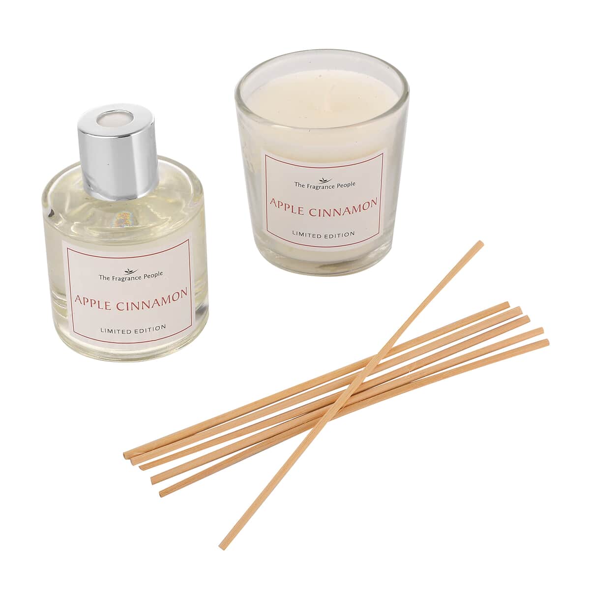 Apple Cinnamon- FRAGRANCE GIFT SET BOX - 50 ml Diffuser Oil, 5 Reeds and 1 Votive Candle image number 0