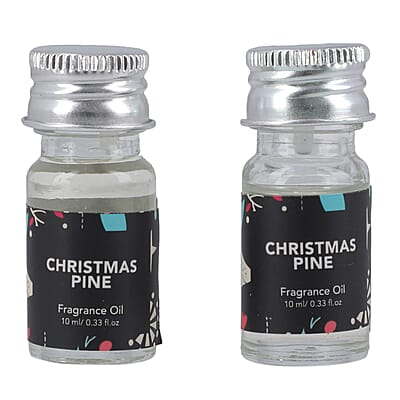 Fragrance Gift Set (Ceramic Burner, 2 Fragrance Oils, 2 Tea-Lights & 1 Room Spray) FRAGRANCE - Christmas Pine