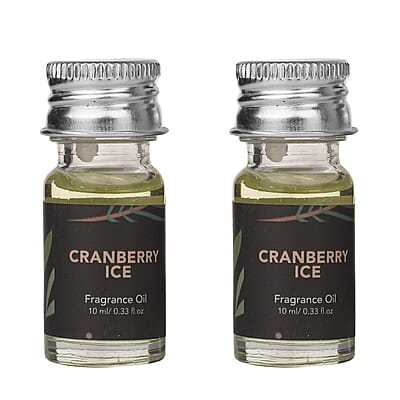 Cranberry Ice- Fragrance Gift Set - Ceramic Burner, 2 Fragrance Oils, 2 Tea-Lights & 1 Room Spray