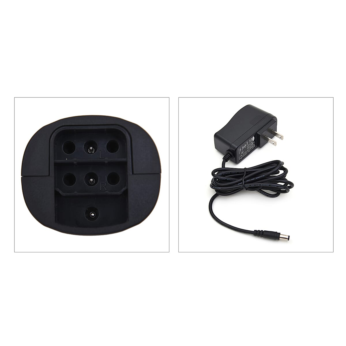 Black Air Compression Foot, Calf and Thigh Massager with Hand-held Controller 3 Modes, 3 Intensities (12V, 2A)