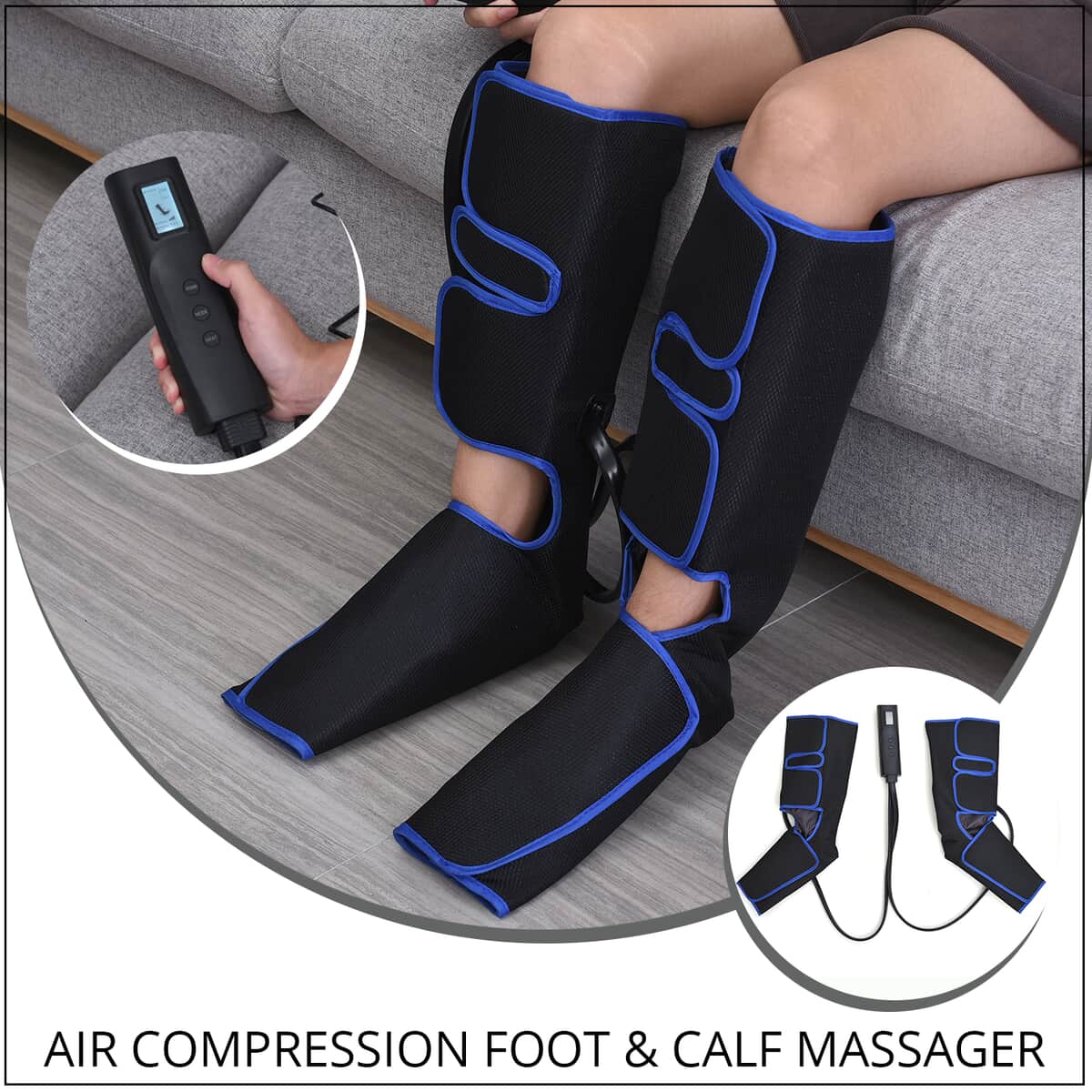 Air Compression Foot and Calf Massage - Black (12V 2A) image number 1