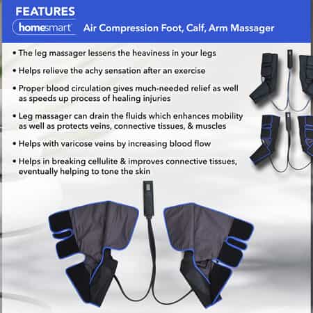 Air Compression Foot and Calf Massage - Black (12V 2A) image number 2