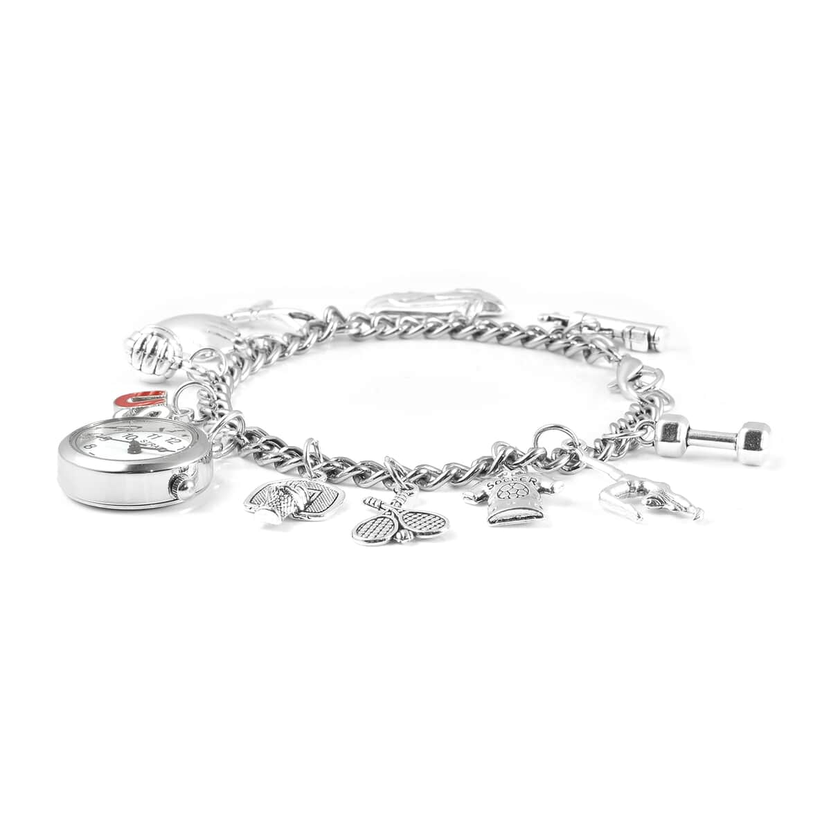 Strada Japanese Movement USA Sports Charm Bracelet Watch (up to 8.5 inches) image number 2