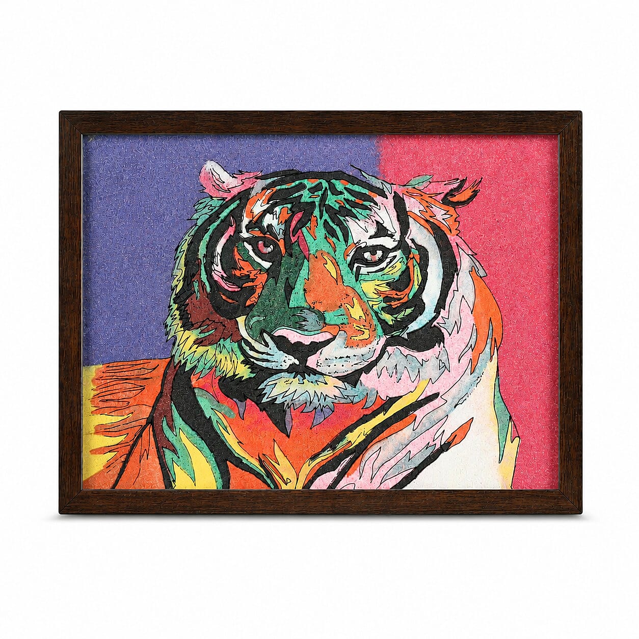 Handcrafted Gemstone Tiger Wall Painting (0.88 lbs)
