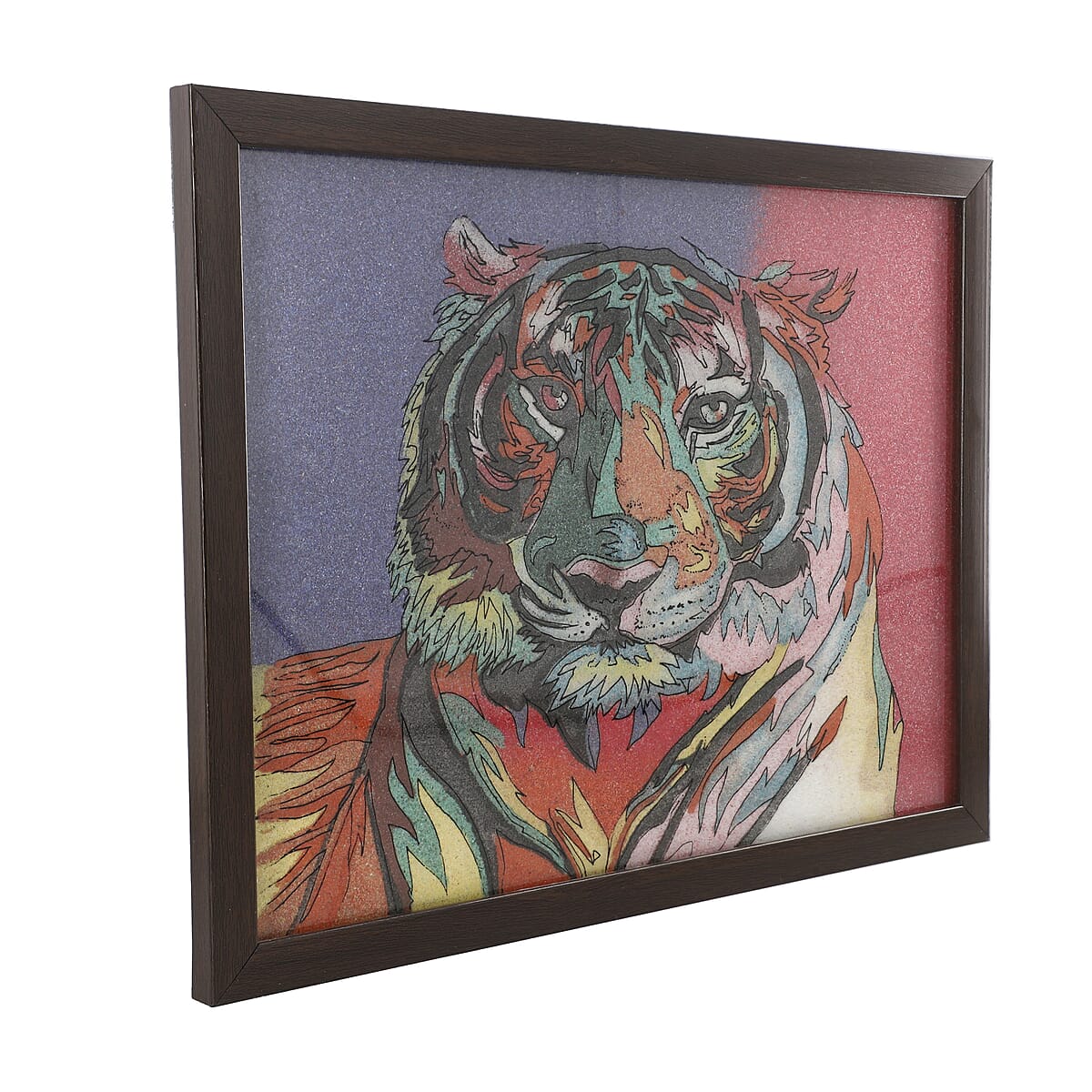 Handcrafted Gemstone Tiger Wall Painting (0.88 lbs) image number 2