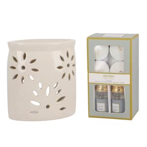 Fragrance Set Box (Ceramic Burner, 2 Odyssey Fragrance Oils & 4 Tea Lights)