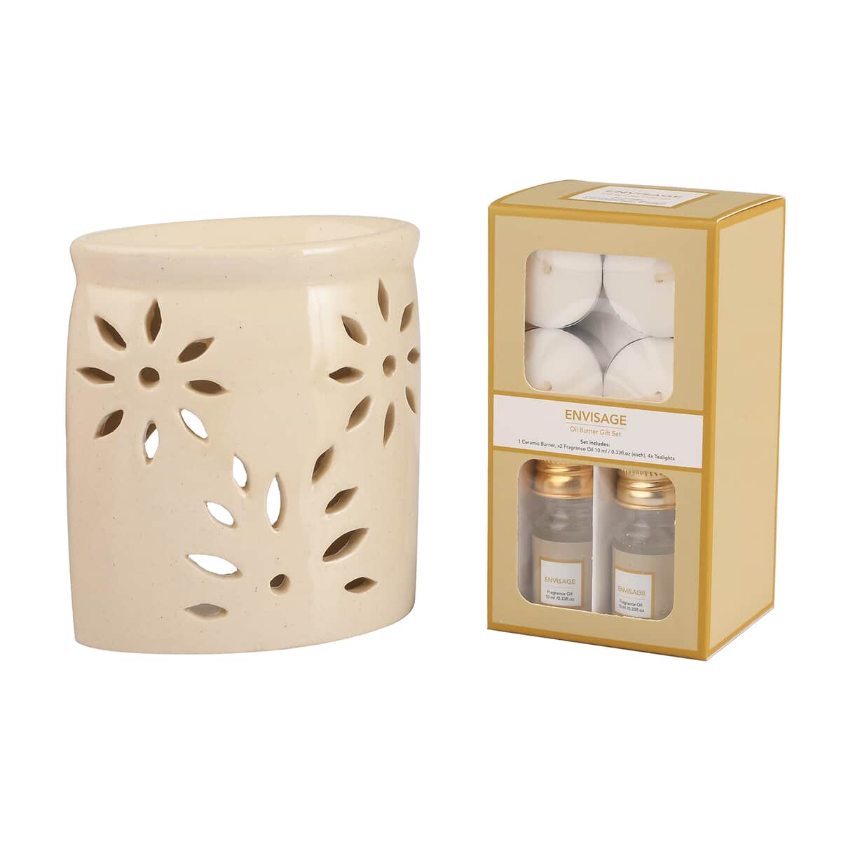 Fragrance Set Box - (Ceramic Burner, 2 Envisage Fragrance Oils & 4 Tea Lights) image number 0