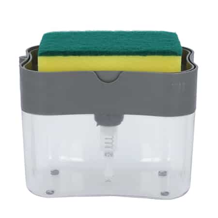 Soap Dispenser with Sponge Holder, Grey - On Sale - Bed Bath