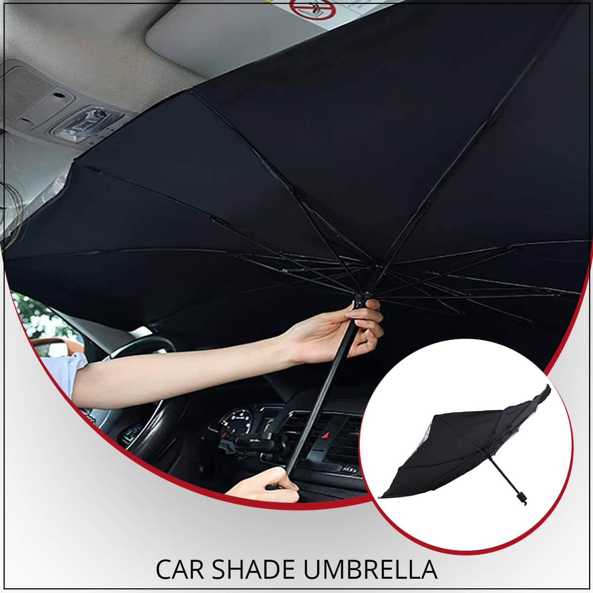 Silver Car Shade Umbrella image number 1