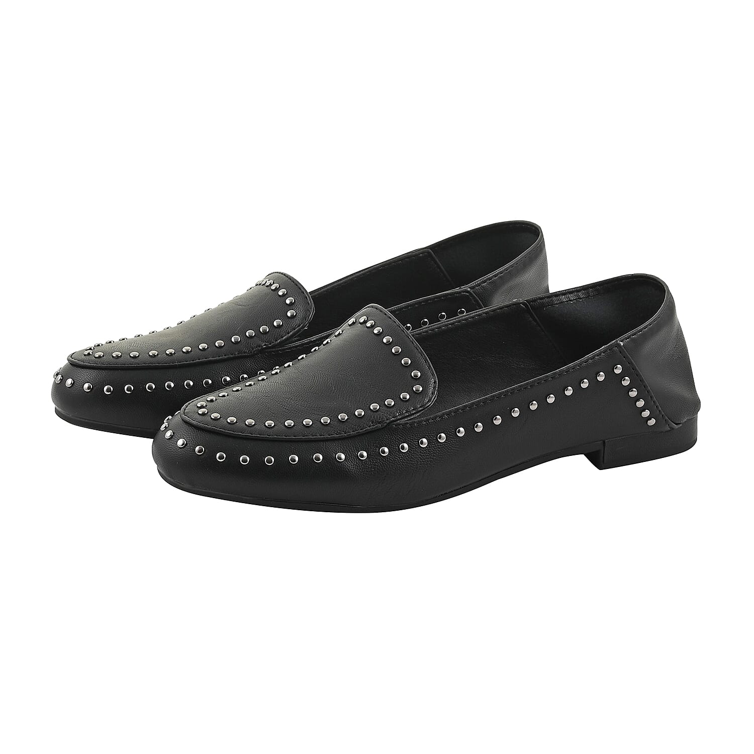 Seven7 Black Vegan Leather Women's Loafer - Size 6