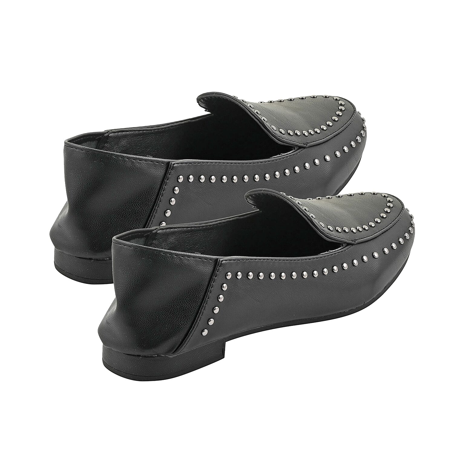 Seven7 Black Vegan Leather Women's Loafer - Size 6