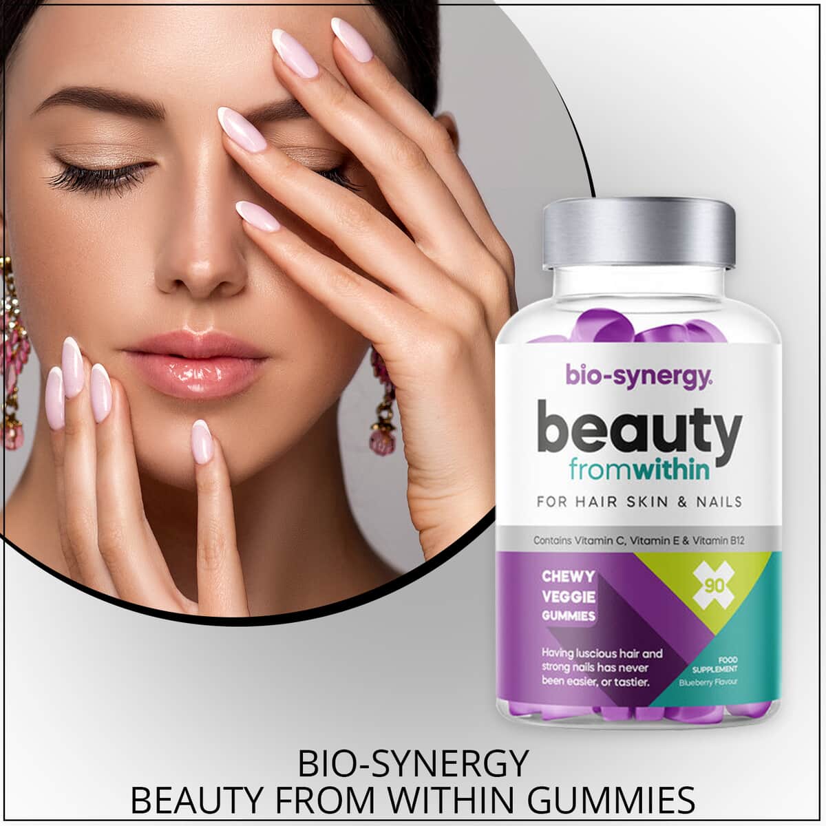 Bio-Synergy Beauty from Within Gummies For Hair Skin & Nails (60 Vegetarian Gummies) image number 1