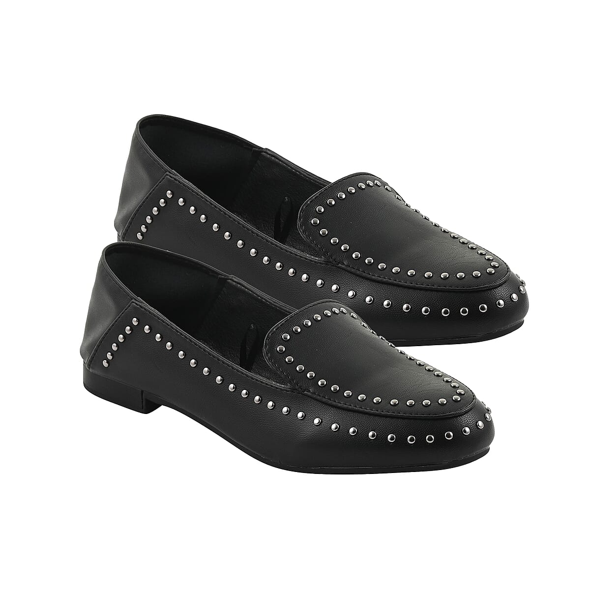 Seven7 Black Vegan Leather Women's Loafer - Size 9 image number 4