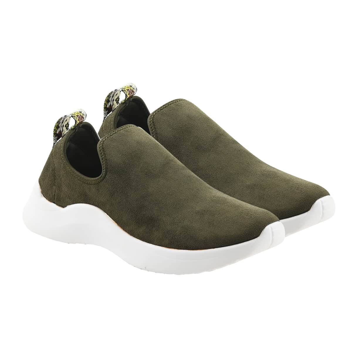 Seven7 Olive Vegan Leather Women's Slip on Sneaker - Size 9 image number 2