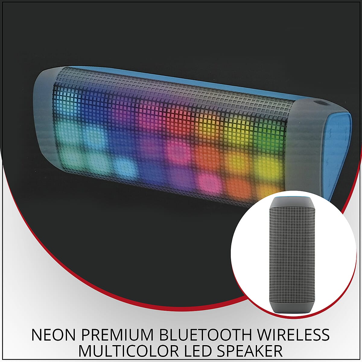 Neon Premium Bluetooth Wireless Multicolor Led Speaker (Blue) image number 1
