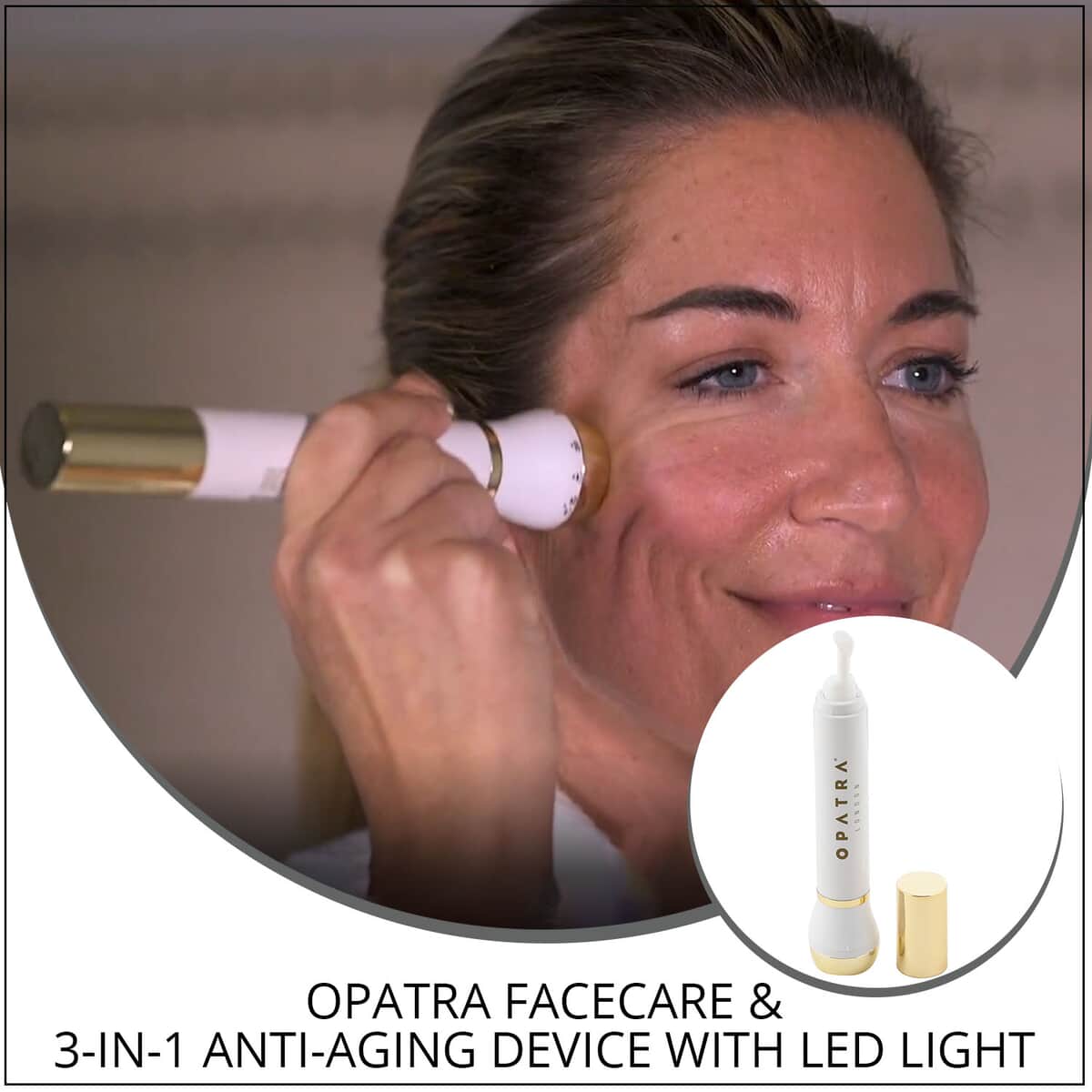 Opatra FaceCare and 3-in-1 Anti-Aging Device with LED Light, Massage, and Wrinkle Cream image number 1