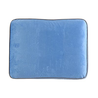 Bon Voyage Memory Foam Square Pillow with Buckle - Blue, Square Cushion Insert for Chair Car Sofa Bed, Backrest Cushion, Lower Back Support And Pain Relief Seat Cushion