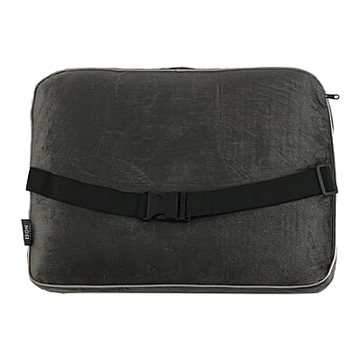 Bon Voyage Memory Foam Square Pillow with Buckle - Gray, Square Cushion Insert for Chair Car Sofa Bed, Backrest Cushion, Lower Back Support And Pain Relief Seat Cushion
