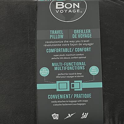 Bon Voyage Memory Foam Square Pillow with Buckle - Gray, Square Cushion Insert for Chair Car Sofa Bed, Backrest Cushion, Lower Back Support And Pain Relief Seat Cushion