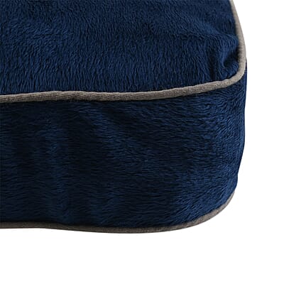 Bon Voyage Memory Foam Square Pillow with Buckle - Navy, Square Cushion Insert for Chair Car Sofa Bed, Backrest Cushion, Lower Back Support And Pain Relief Seat Cushion