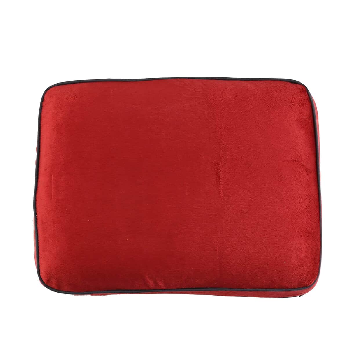 Bon Voyage Memory Foam Square Pillow with Buckle - Red, Square Cushion Insert for Chair Car Sofa Bed, Backrest Cushion, Lower Back Support And Pain Relief Seat Cushion image number 5