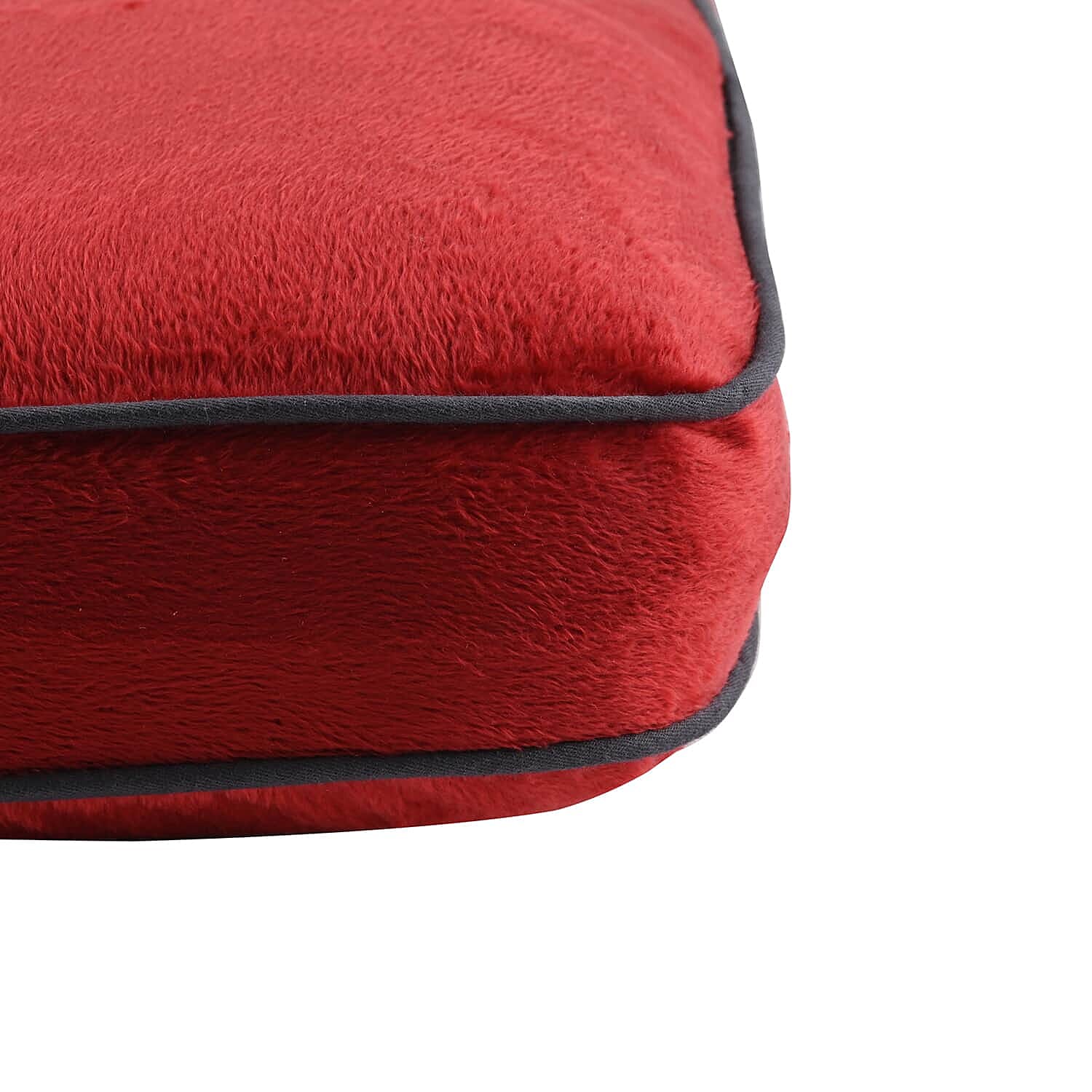 Bon Voyage Memory Foam Square Pillow with Buckle - Red, Square Cushion Insert for Chair Car Sofa Bed, Backrest Cushion, Lower Back Support And Pain Relief Seat Cushion
