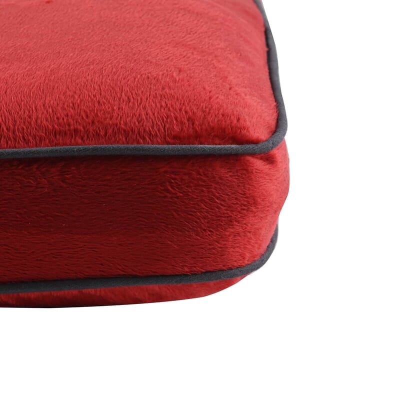 Bon Voyage Memory Foam Square Pillow with Buckle - Red, Square Cushion Insert for Chair Car Sofa Bed, Backrest Cushion, Lower Back Support And Pain Relief Seat Cushion