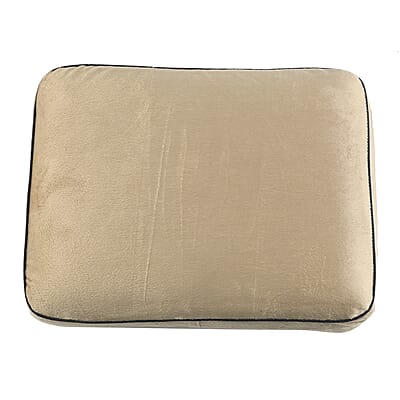 Closeout Bon Voyage Memory Foam Square Pillow with Buckle - Tan, Square Cushion Insert for Chair Car Sofa Bed, Backrest Cushion, Lower Back Support And Pain Relief Seat Cushion