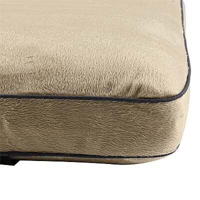 Closeout Bon Voyage Memory Foam Square Pillow with Buckle - Tan, Square Cushion Insert for Chair Car Sofa Bed, Backrest Cushion, Lower Back Support And Pain Relief Seat Cushion