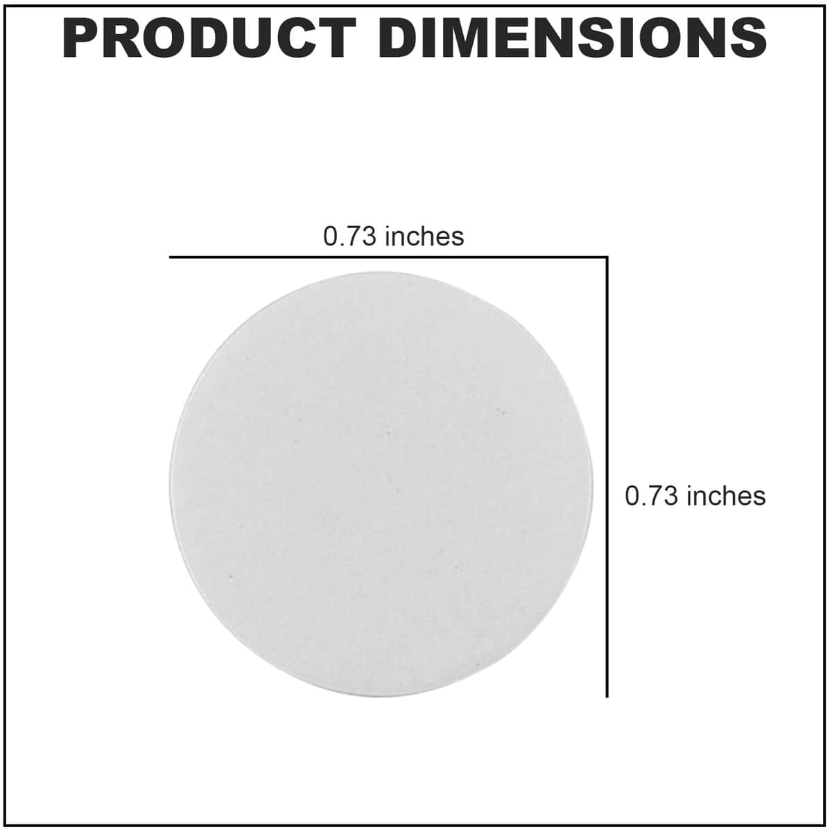 White Acrylic 840pcs Round Double Side Removable Sticker (0.73") image number 3