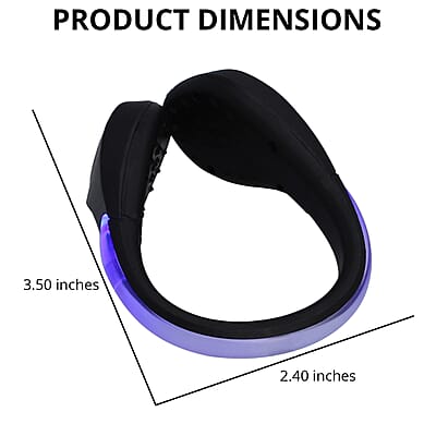 Set of 2 Black LED Shoe Clip Light (Multi Color Light), Reflective Safety Night Running Gear for Runners Joggers Bikers Walkers, Two Modes With Wide Angle Visibility