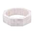 Octagon White Mother of Pearl Inlay Bangle Bracelet With White Inner Resin (8.0 In) image number 3