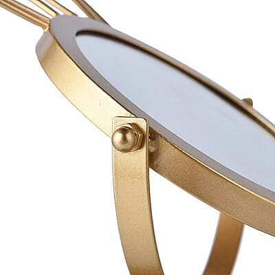 Rabbit Shape 3 layer Jewelry Rack with Mirror in Goldtone
