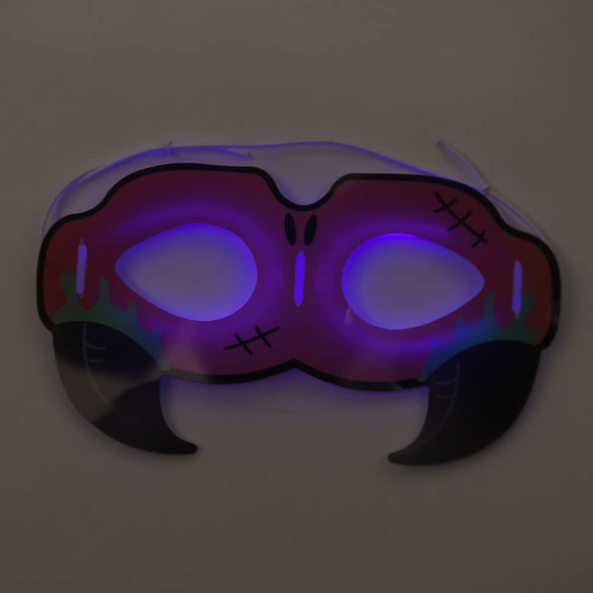 Purple Glow in The Dark Eye Mask with Glow Stick (7.48"x3.54") image number 6