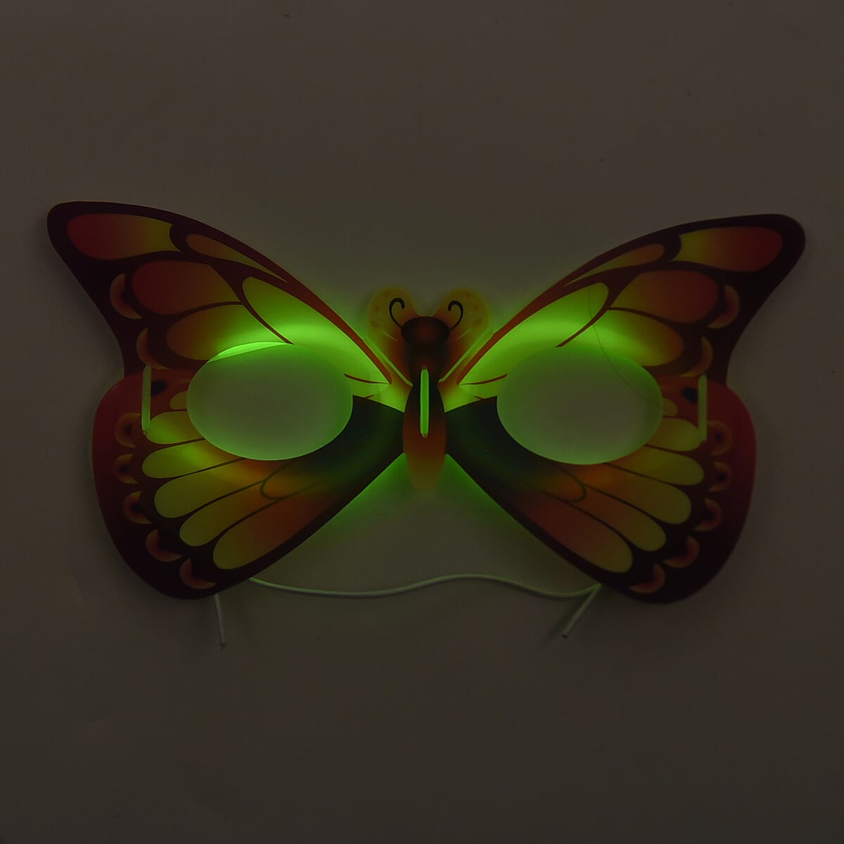 Yellow Butterfly Glow in The Dark Eye Mask with Glow Stick image number 6