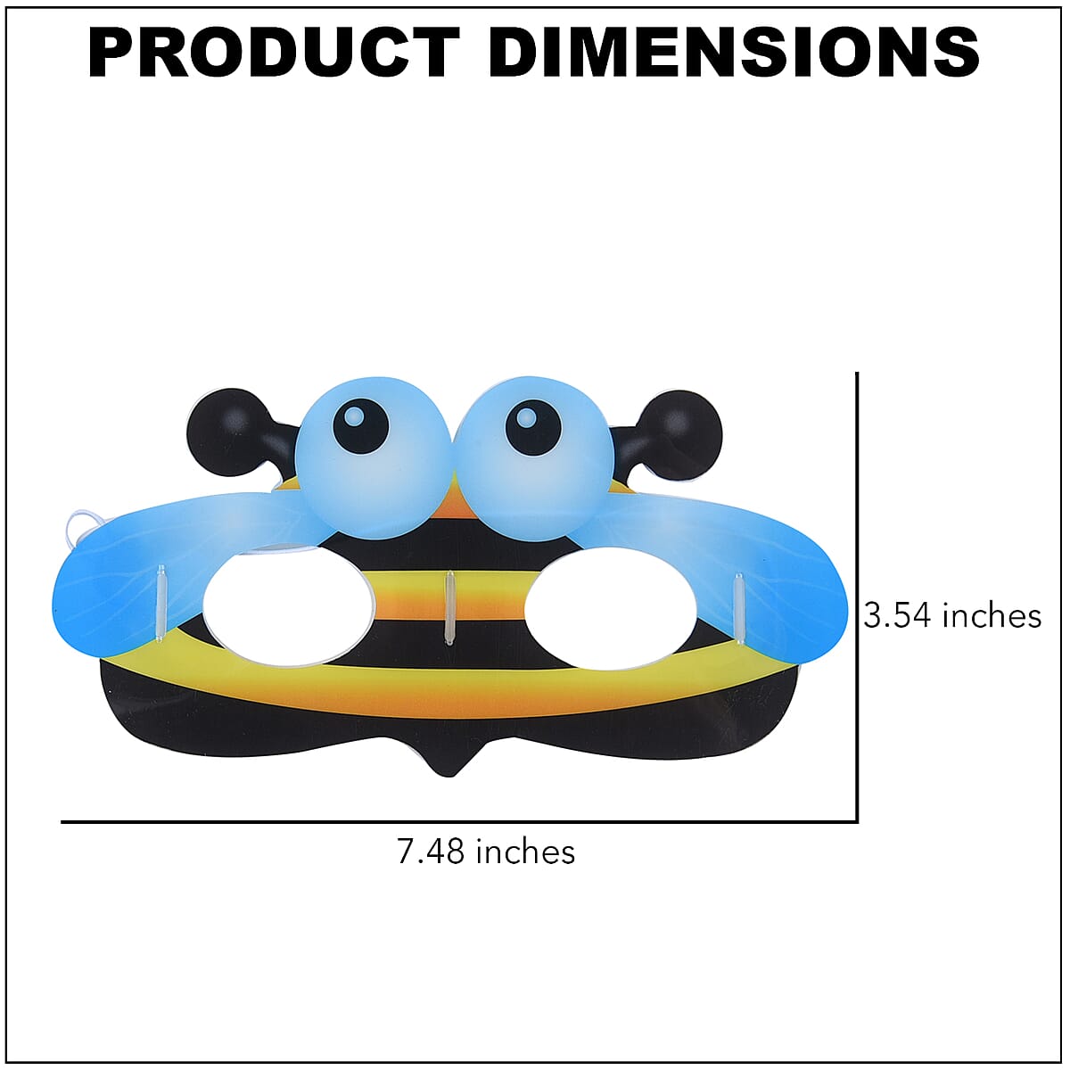 Black Glow in The Dark Eye Mask with Glow Stick image number 3