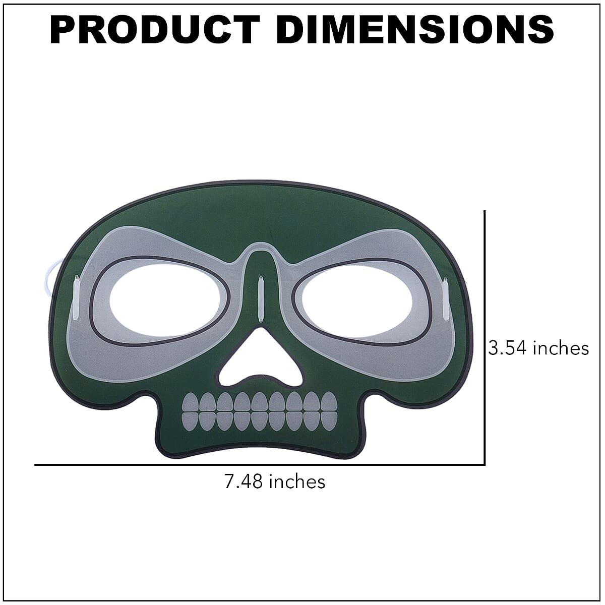 Blue Glow in The Dark Eye Mask with Glow Stick image number 3