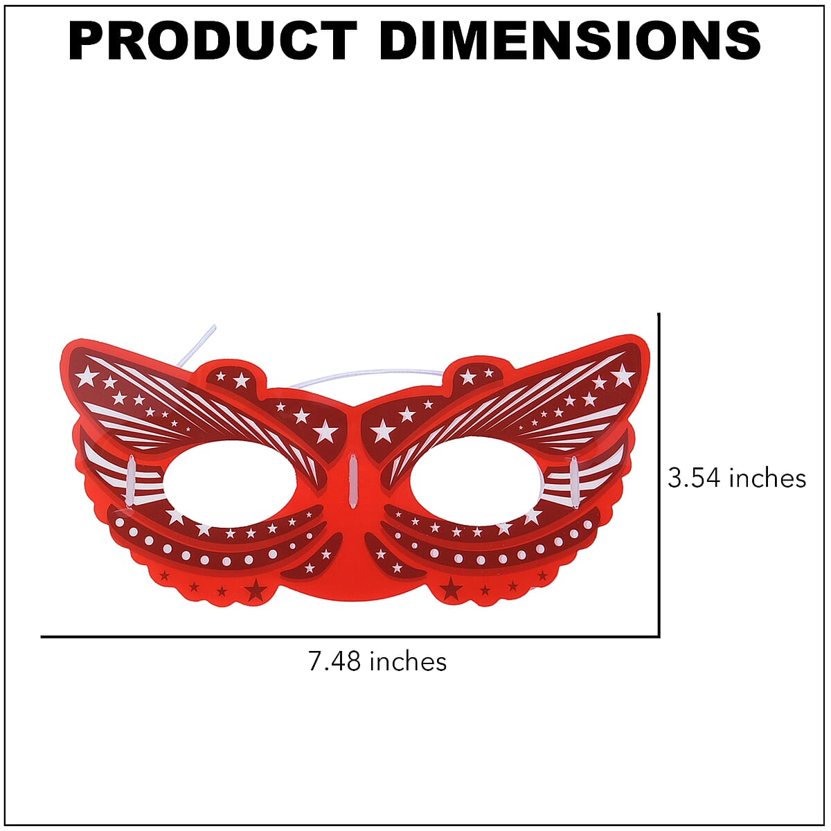 Red Glow in The Dark Eye Mask with Glow Stick image number 3