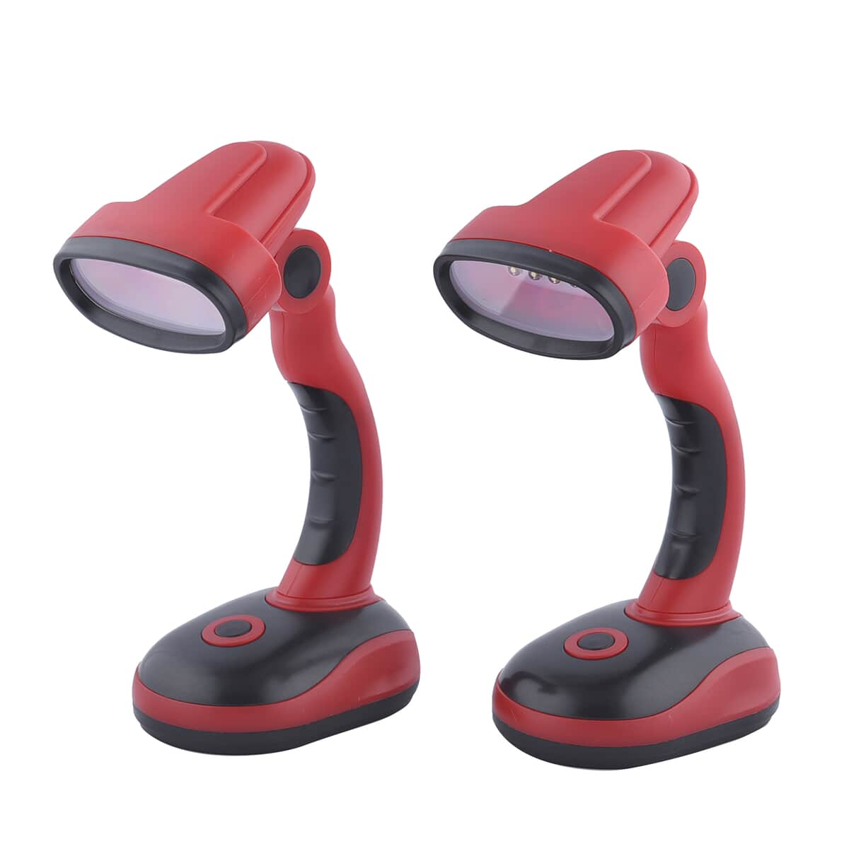 Homesmart Set of 2 Flexible Desk LED Light Lamp - Red (3xAA Batteries Not Included) image number 0