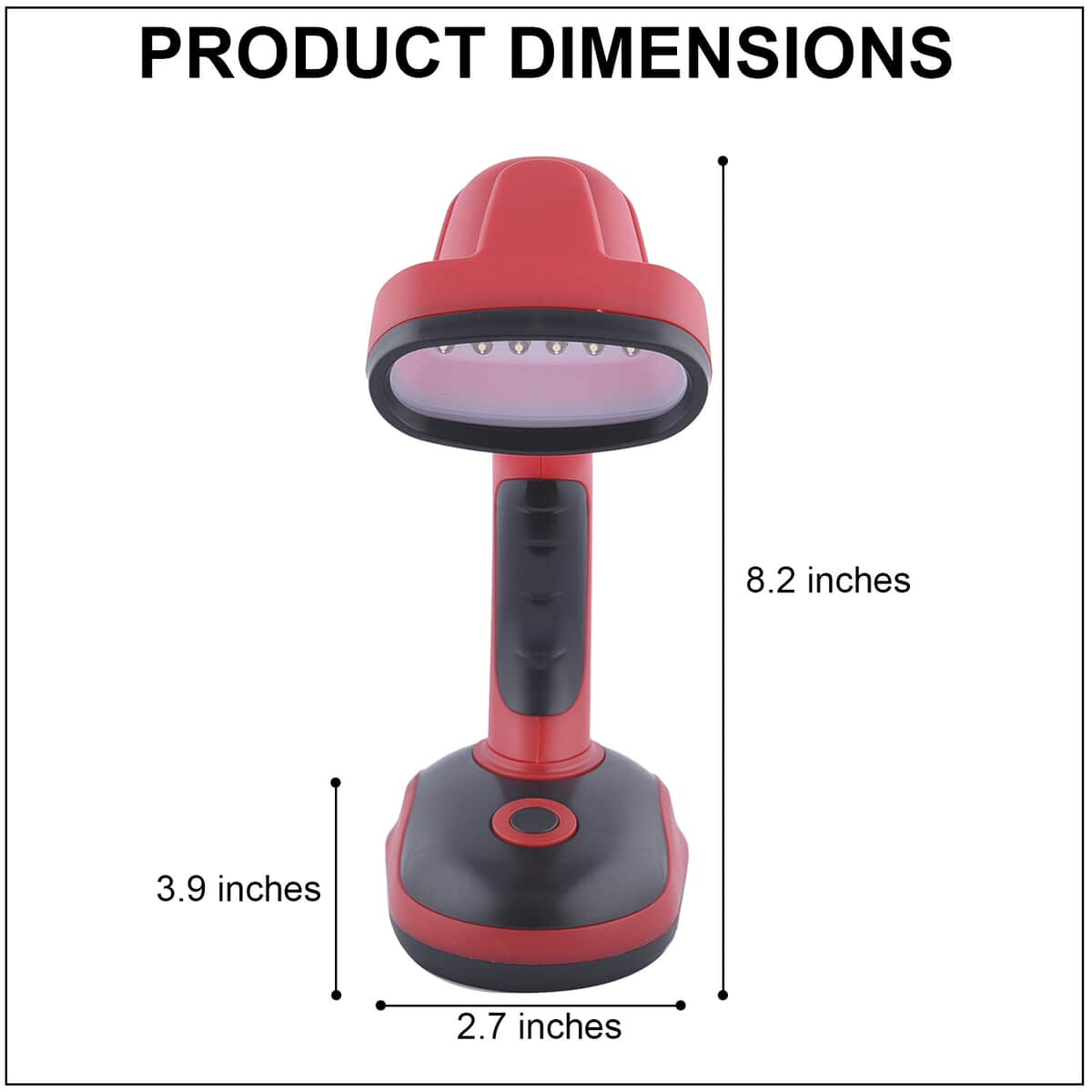 Homesmart Set of 2 Flexible Desk LED Light Lamp - Red (3xAA Batteries Not Included) image number 3