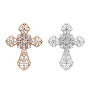 Set of 2 Gold and Silver Cross Inspired Vent Clip Freshener